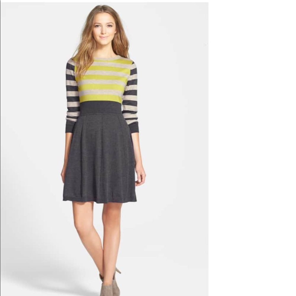 Eliza J striped sweater dress large